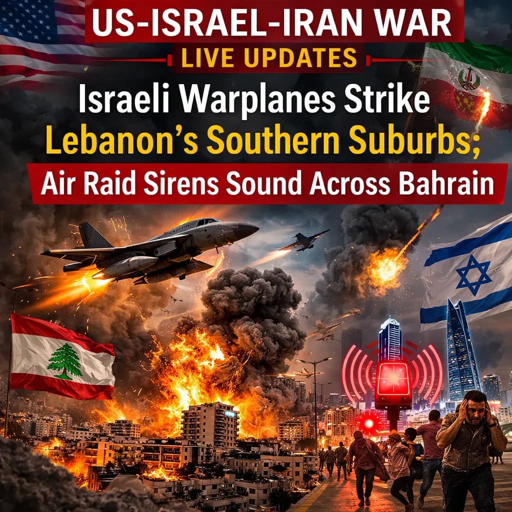 Israeli Warplanes Strike Lebanon’s Southern Suburbs; Air Raid Sirens Sound Across Bahrain